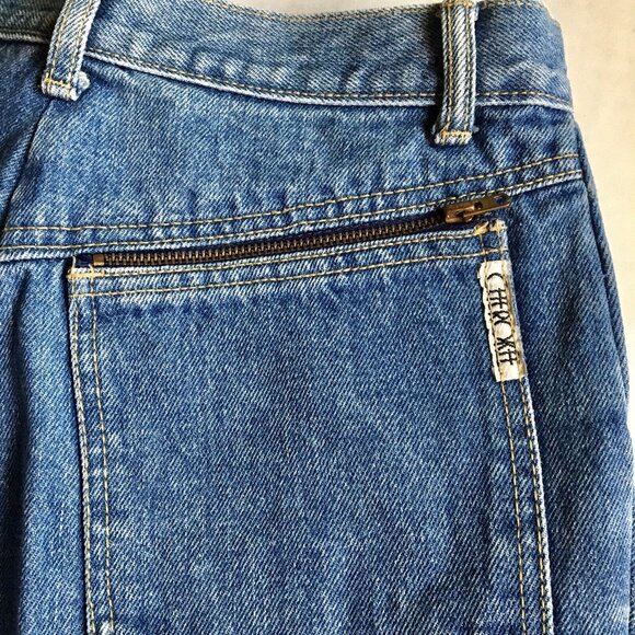 Vintage 80's Cherokee Women's Mom Tapered Jeans Size 11 26Wx28.5L Zipper Pockets - Picture 5 of 9